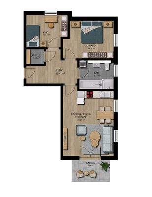 Grundriss Wohnung 4 OG