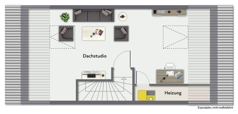 Grundriss Dachstudio