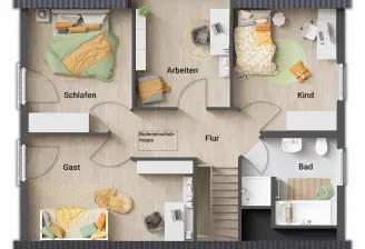Einfamilienhaus Flair 134 Grundriss Dachgeschoss.w