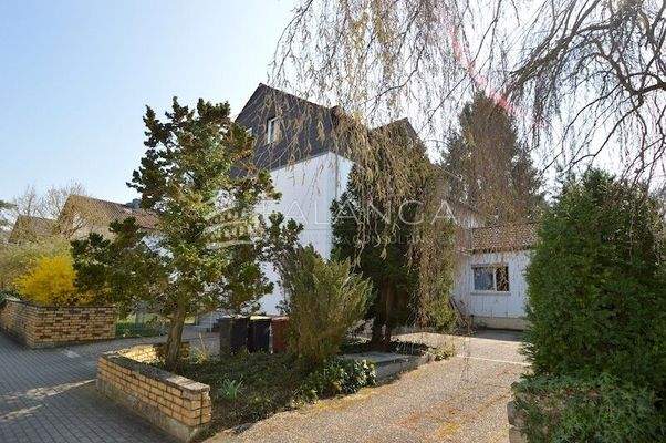 Blick Stellplatz und Hausansicht