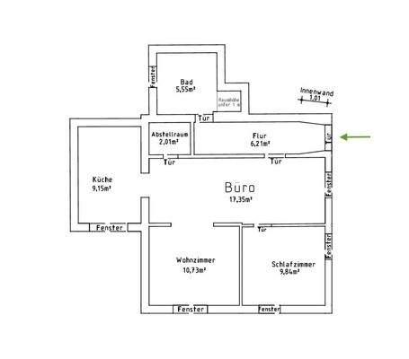Grundriss EG/ Büro Anbau