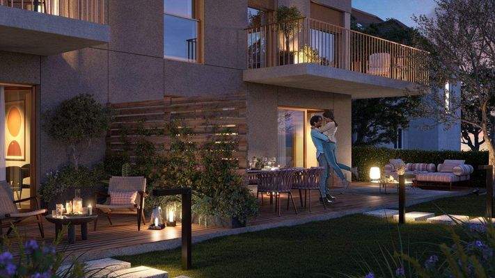 Abendstimmung auf der Terrasse