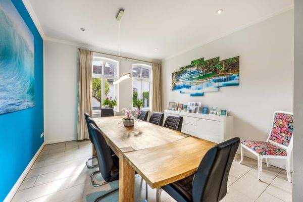 der geräumige Essbereich