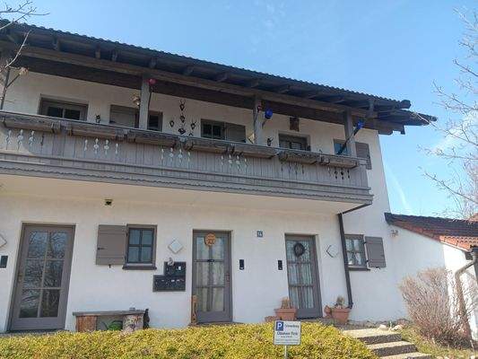 Blick auf den Laubengang