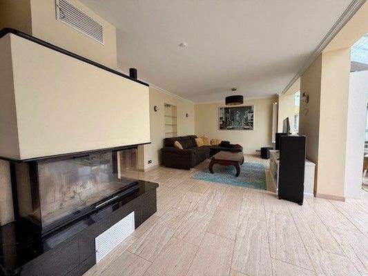 Wohnzimmer mit Kaminofen