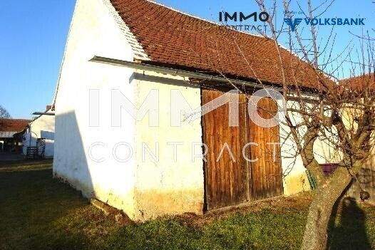 Die Scheune in der Winterabendsonne