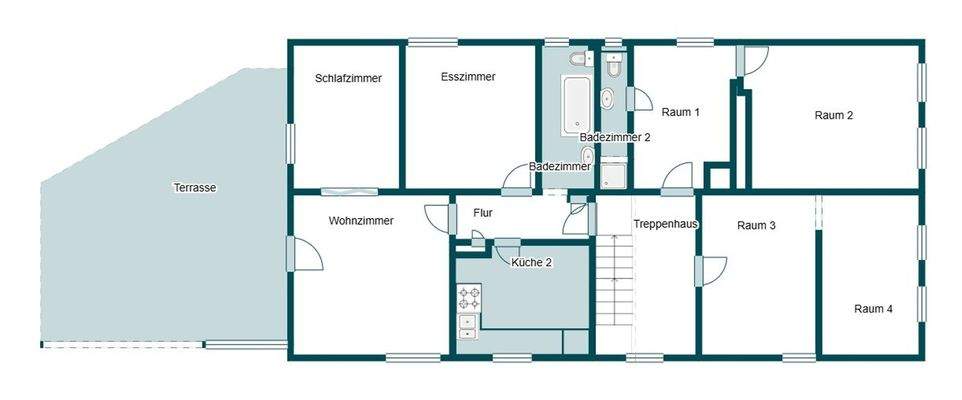 Grundriss Skizze 1. OG