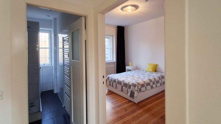 Blick ins Schlafzimmer