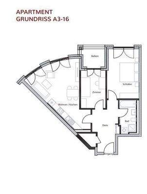 Wohnung Grundriss A3-16