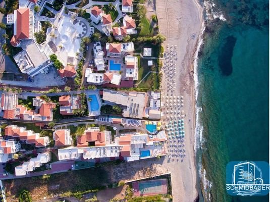 Kreta, Adelianos Kampos: 3-Sterne-Hotel direkt am Meer zu verkaufen