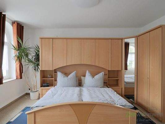 Blick ins Schlafzimmer