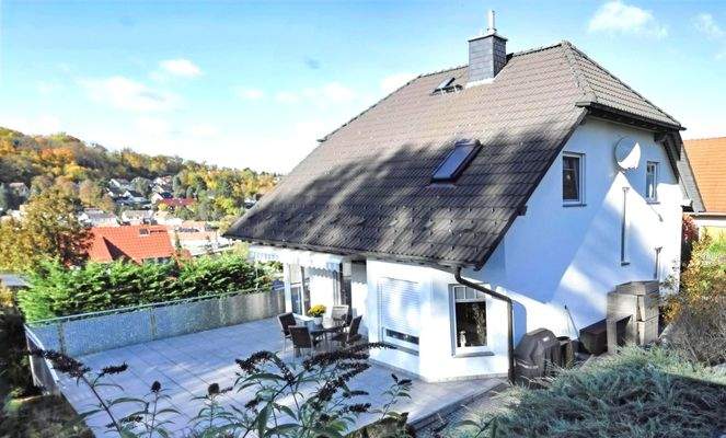 Blick aus dem Süden auf die Terrasse