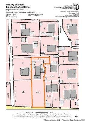 Flurkarte 500 - markiert - Hamburger Straße