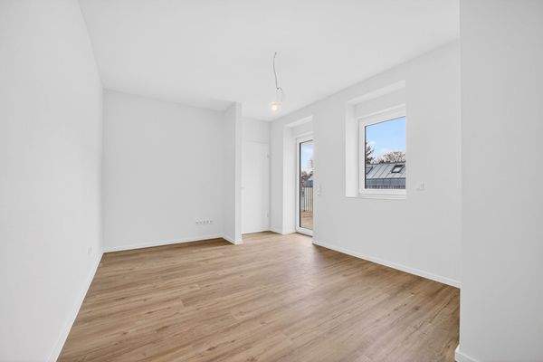 Schlafbereich mit Balkonzugang