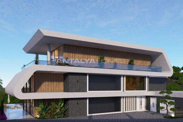 Detached Sea and Castle View House in Alanya Antalya