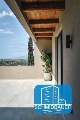 Kreta, Listaros: Moderne Villa mit Meer- und Bergblick, Gästewohnung und Pool zu verkaufen