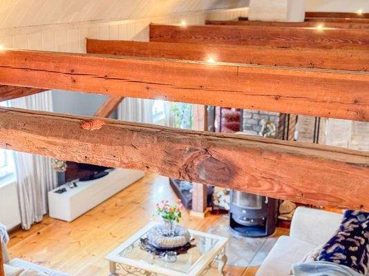 Das sichbare Balkenwerk als besonderer Blickfang