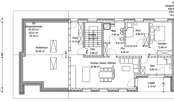 Dachgeschoss WHG 7, H4