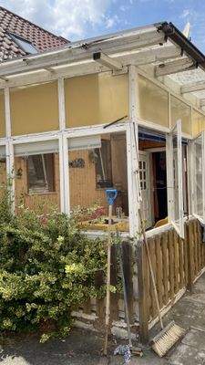 Überdachte Sitzecke