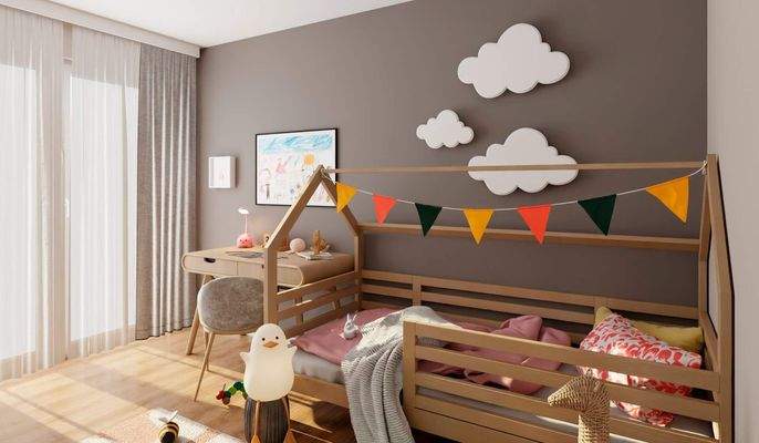 Ein schönes, helles Kinderzimmer