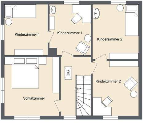 Grundriss Obergeschoss