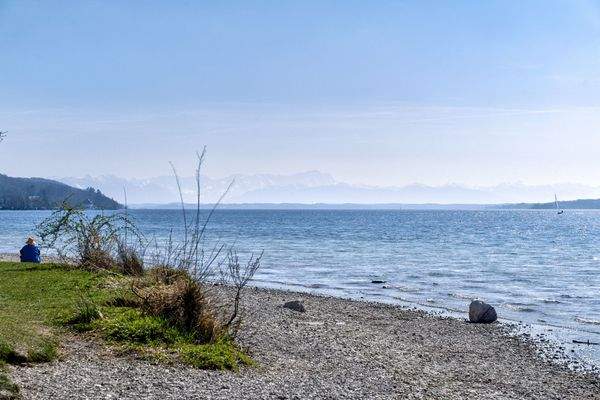 Blick auf die Alpen und die Zugspitze