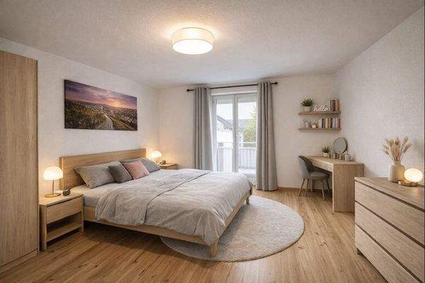 Schlafzimmer (Einrichtung KI verändert)