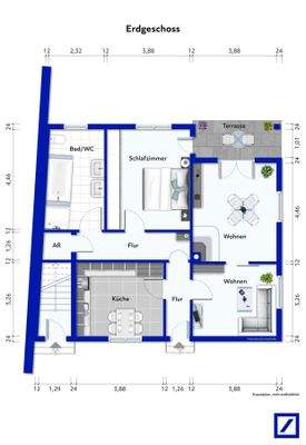 Grundriss hinteres Wohnhaus