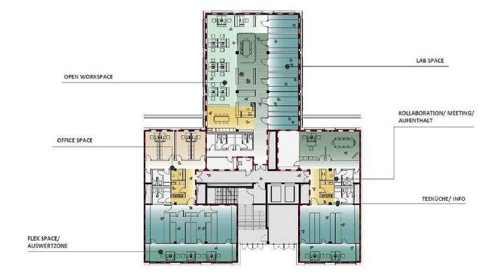 Beispiel erstes Obergeschoss - Labor