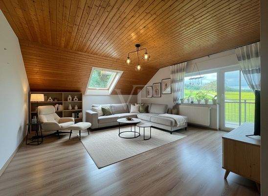 Wohnzimmer (Möbel KI generiert)