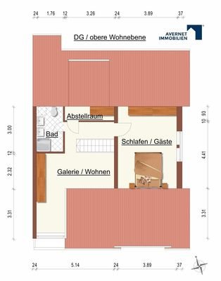 Grundriss DG-obere Wohnebene
