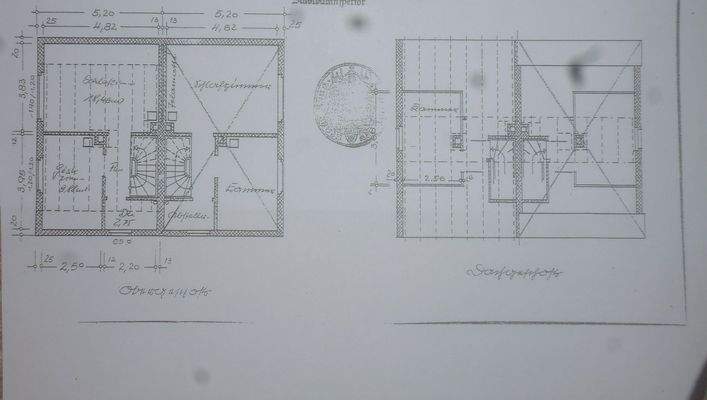 Original Grundriss Obergeschoss Dachgeschoss