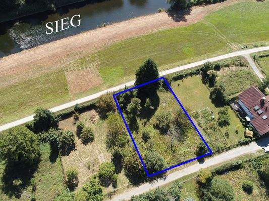 Luftbild Garten an der Sieg