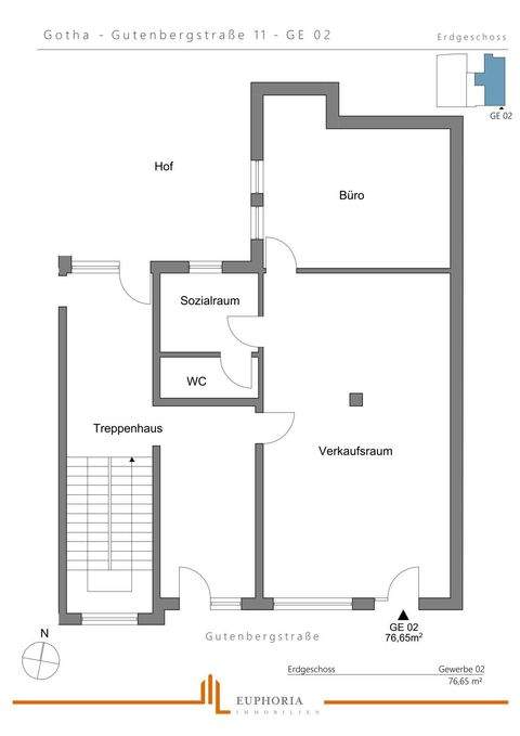 Gotha Ladenlokale, Ladenflächen 