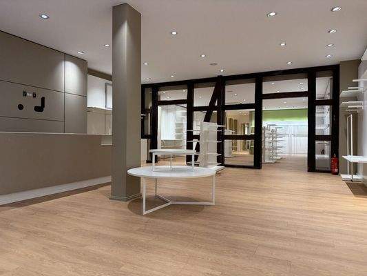 Flächenansicht in Richtung Eingang