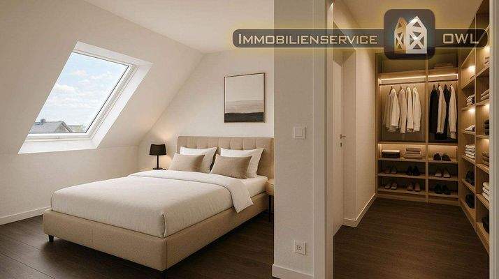 Schlafen mit Ankleide