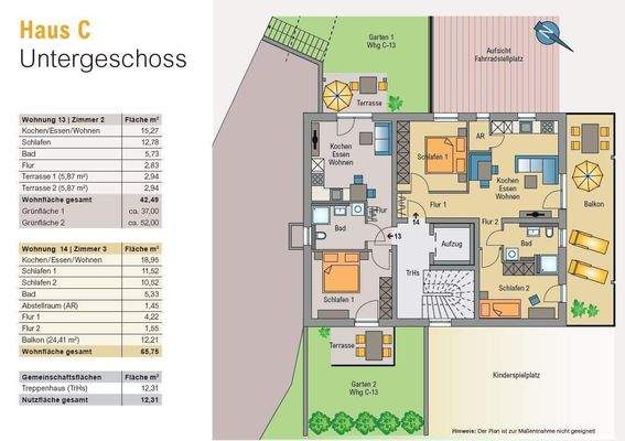 Weitere Grundrisse / Wohnung 13 + 14