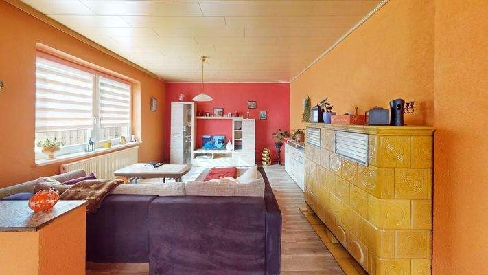 gemütliches Wohnzimmer mit Ofen