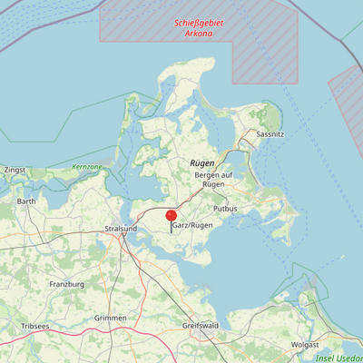 Lage auf Rügen
