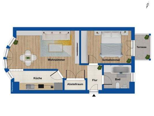 Grundriss Wohnung 222
