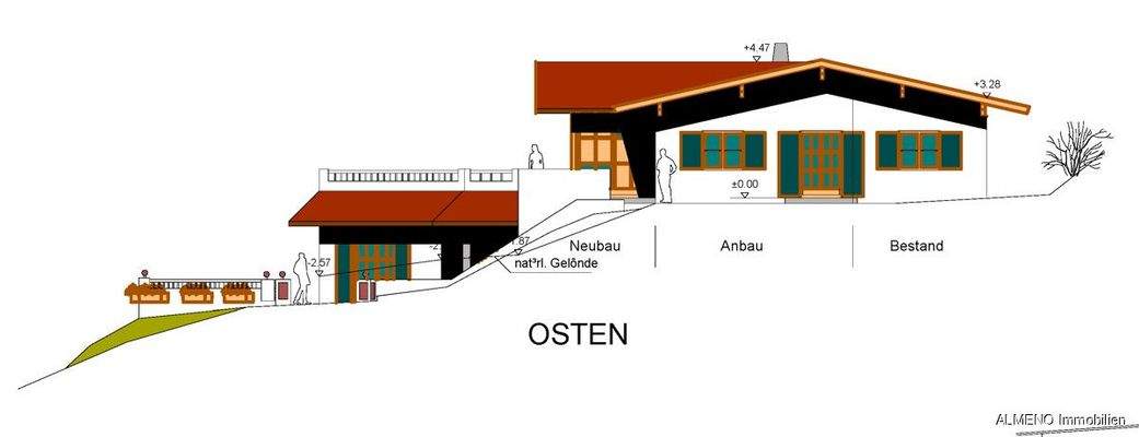 Ansicht Ost mit unverbaubarer Postkartenaussicht a d Kaisergebirge