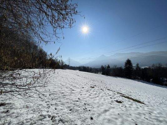 Blick Richtung Südosten vom oberen Grundstücksbereich