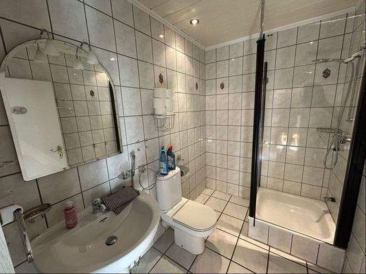 Bad mit Dusche und WC im Erdgeschoss