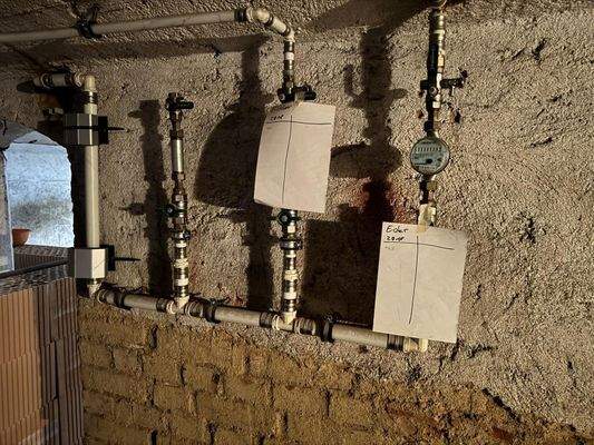 Vorbereitung Wasserleitungen