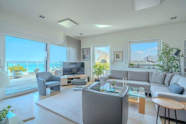 Wohnzimmer digital möbliert