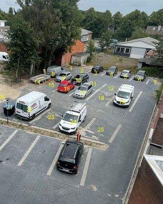 Nummerierung der Stellplätze