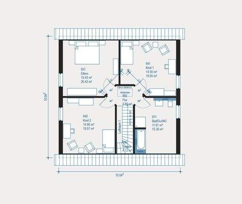 Durchdachte Raumaufteilung