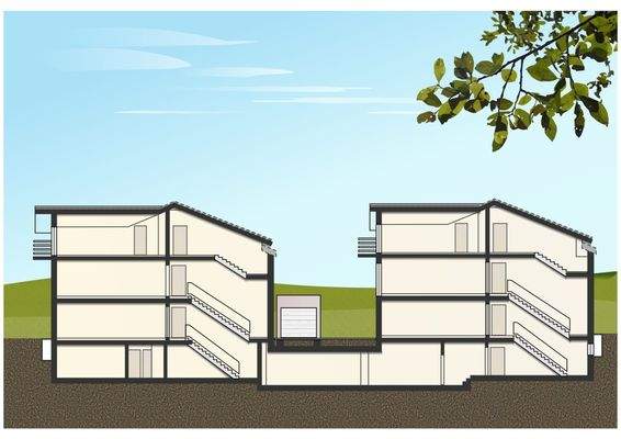 Unverbindlicher Querschnitt der Häuser