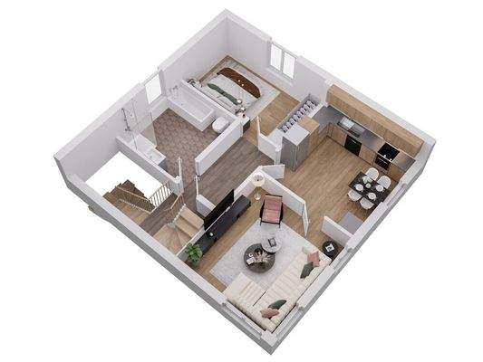 3D-Grundriss Obergeschoss