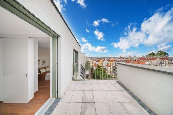 Terrasse auf Wohnebene